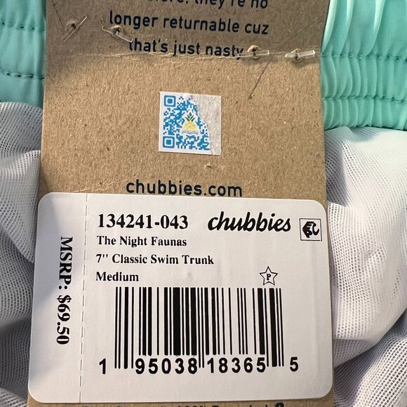 Chubbies The Night Faunas NWT Medium - Picture 6 of 6